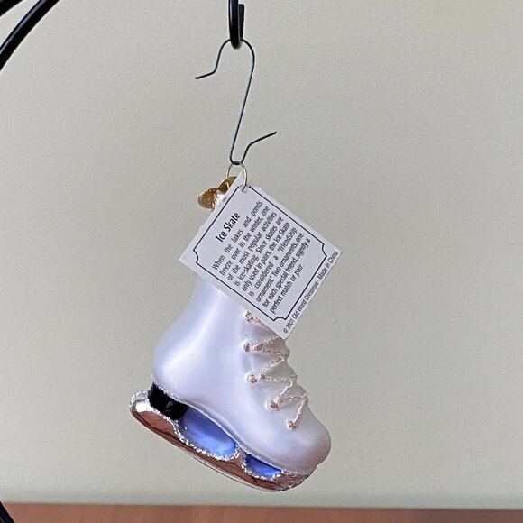 Old World Christmas White Ice Skate Ornament - Picture 2 of 7